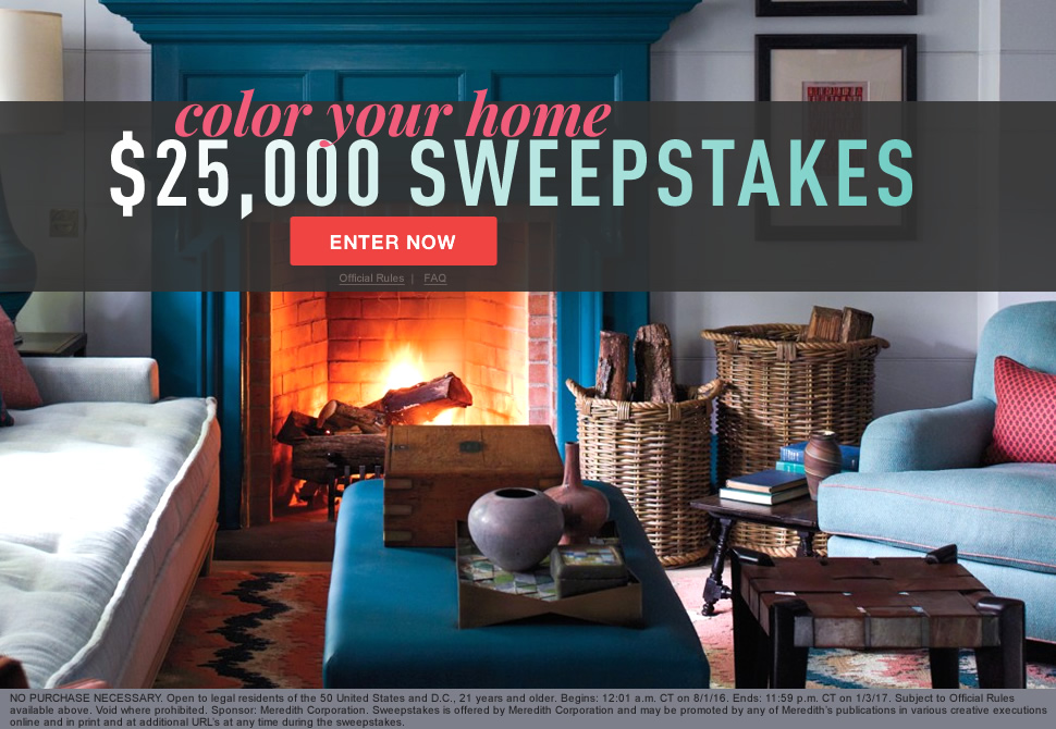 Color Your Home 25,000 Sweepstakes Martha Stewart