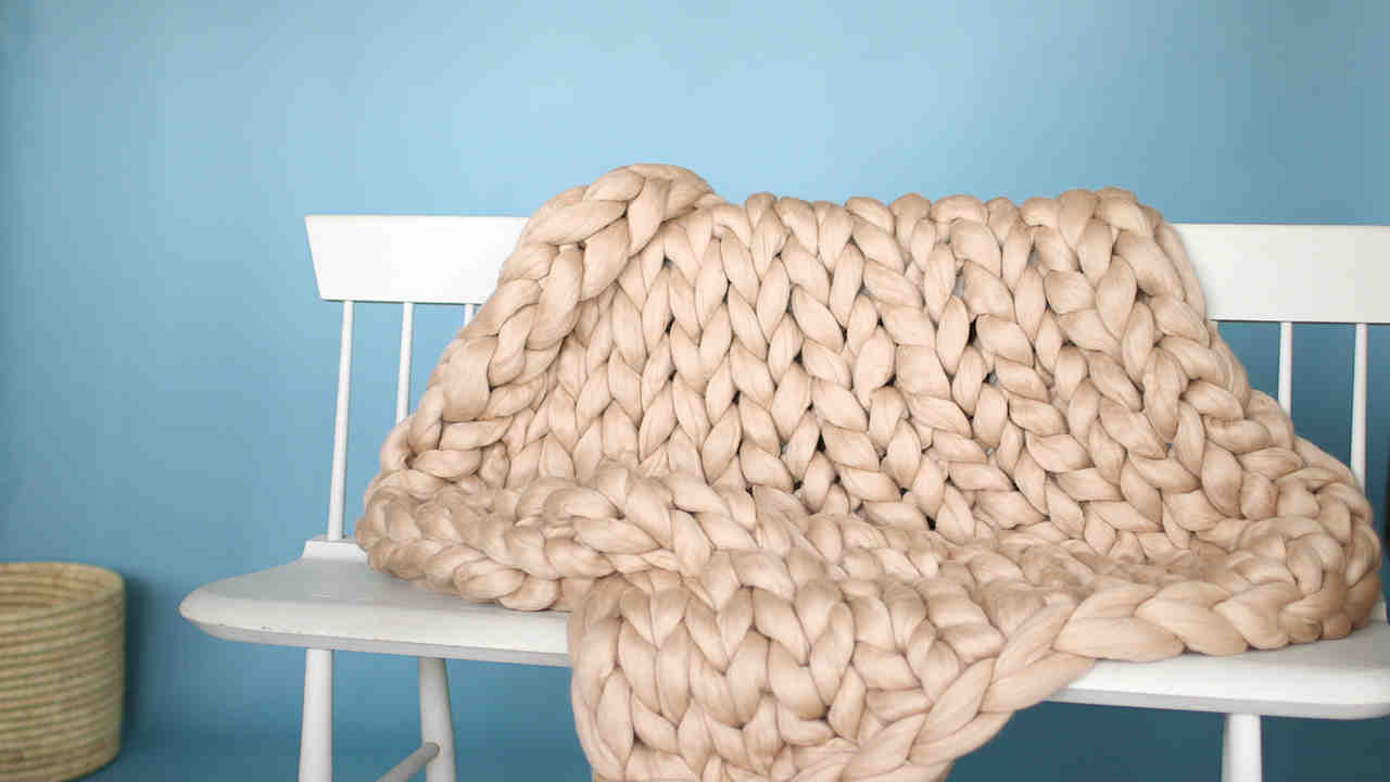 arm knit blanket how to