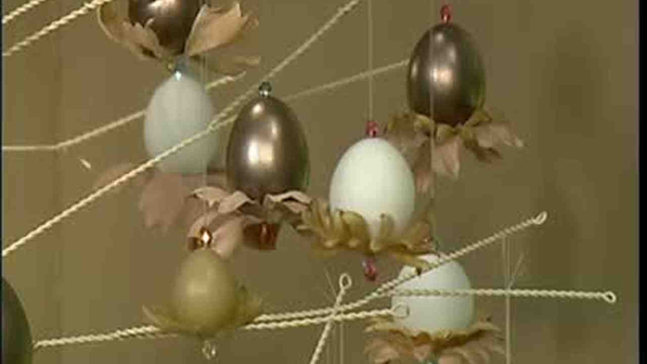 Decorating And Hanging Blown Out Eggs