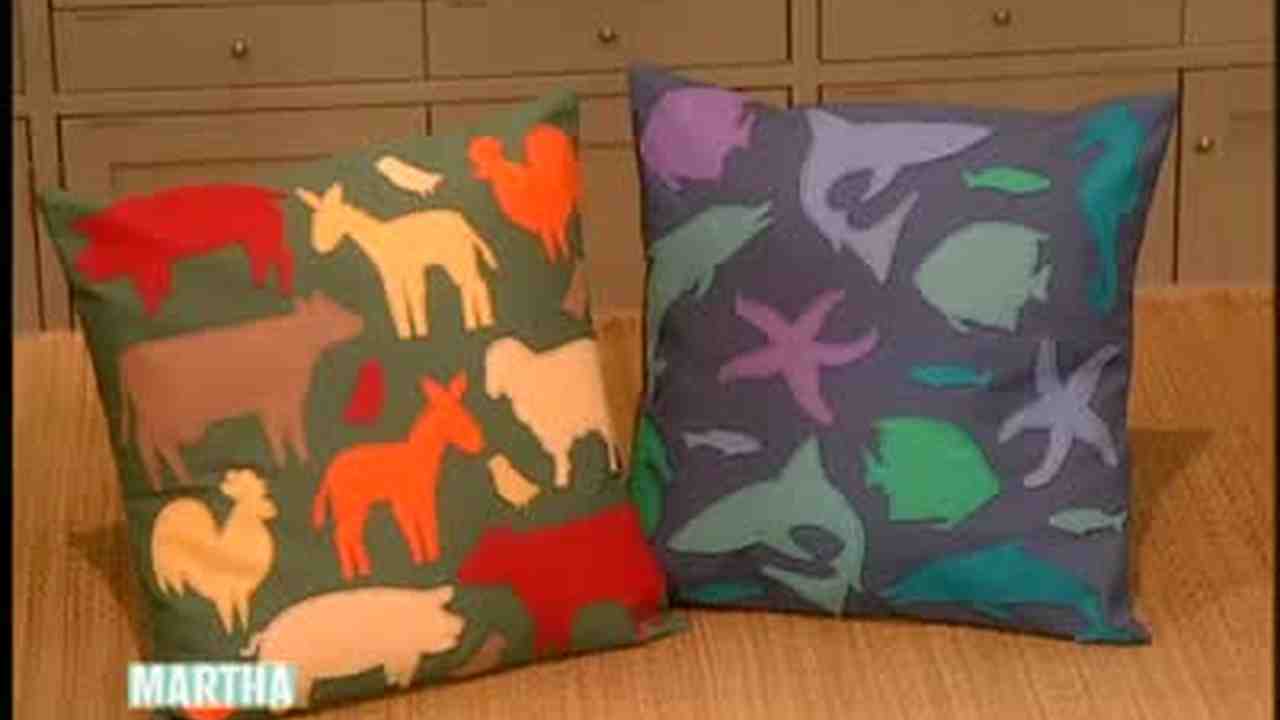 Video How To Make A Decorative Applique Pillow Part 1 Martha
