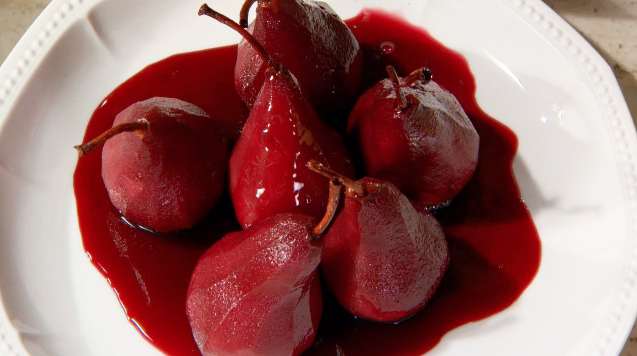 Video: Red Wine Poached Pears | Martha Stewart