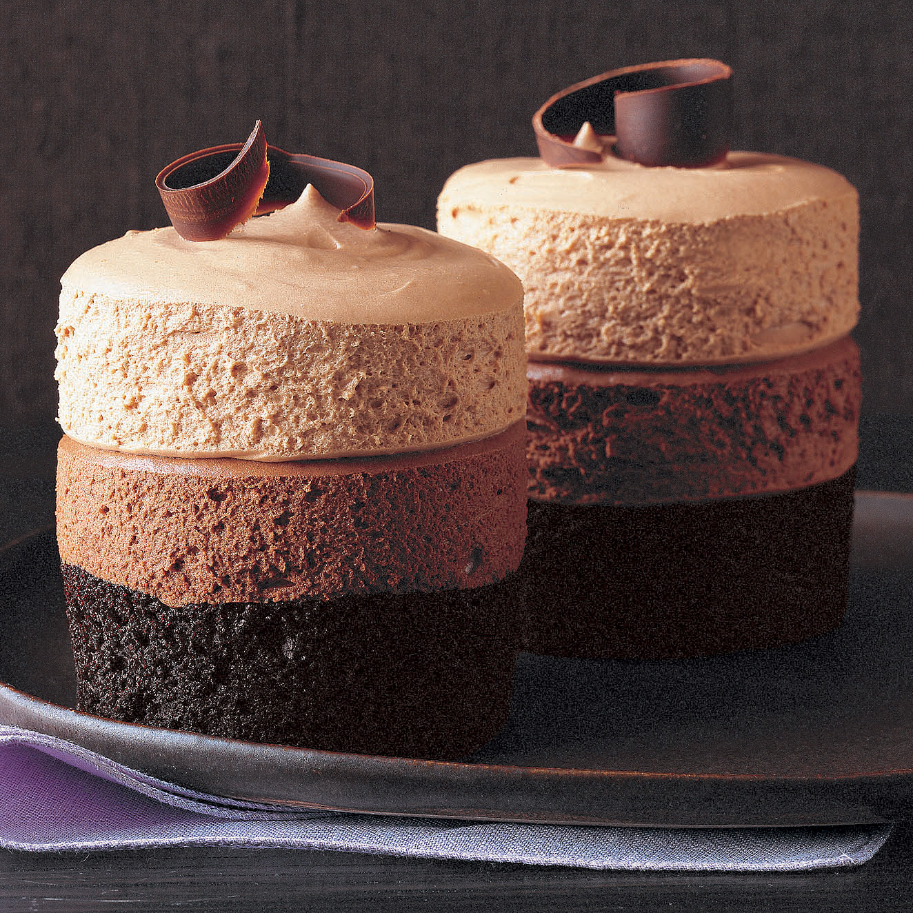 Triple-Chocolate Mousse Cake