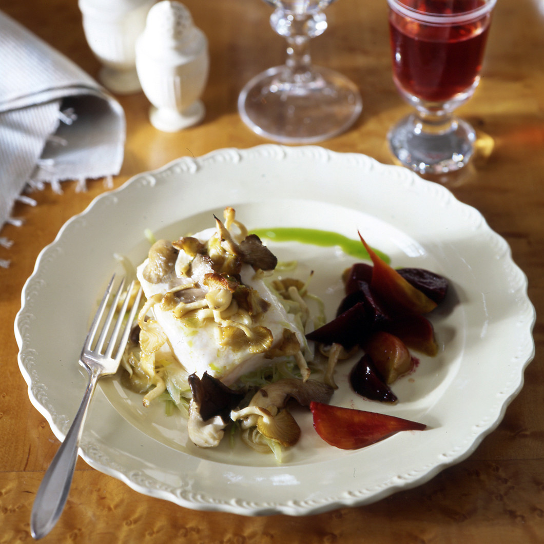 Halibut With Mushrooms