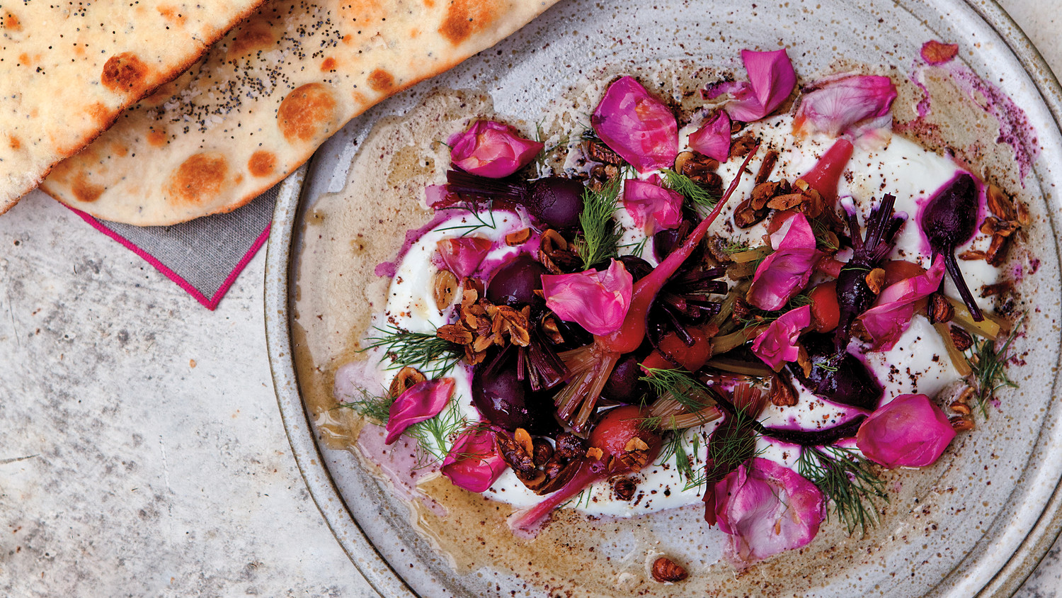 Beets and Yogurt with Pickled Rose Petals Recipe Martha Stewart