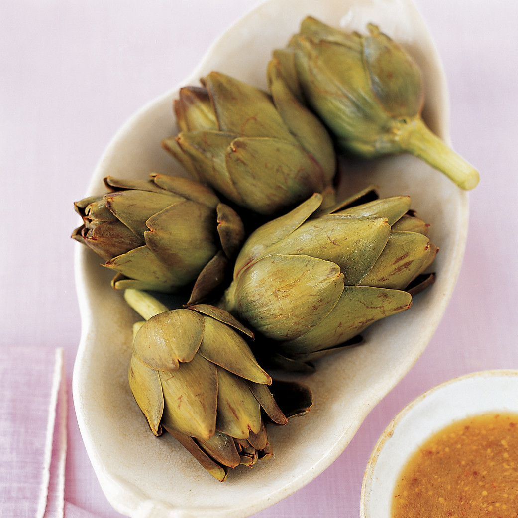 Baby Artichokes with Warm Vinaigrette Recipe Martha Stewart