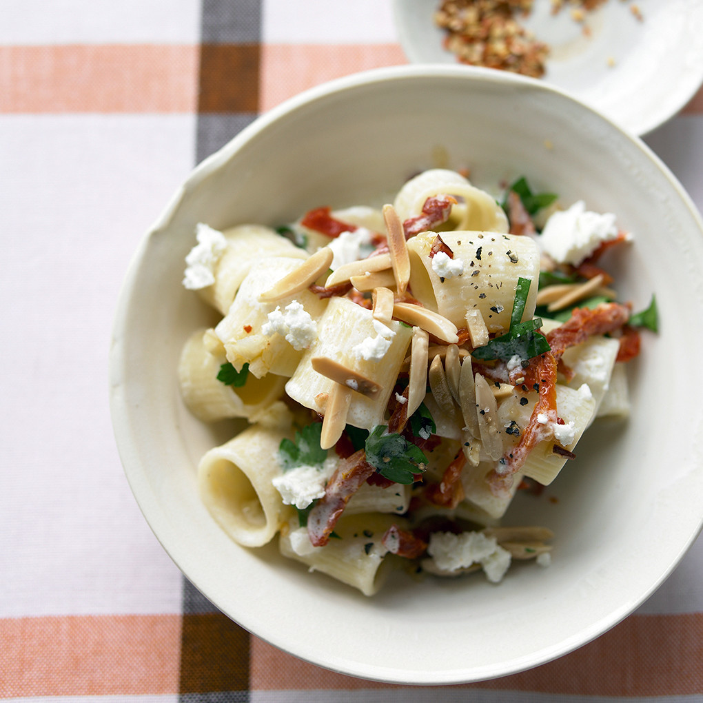 Goat Cheese and SunDried Tomato Pasta Recipe Martha Stewart