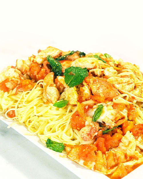 Spicy Lobster With Linguini Recipe And Video Martha Stewart