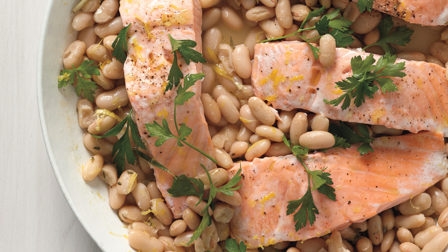 Salmon with White Beans