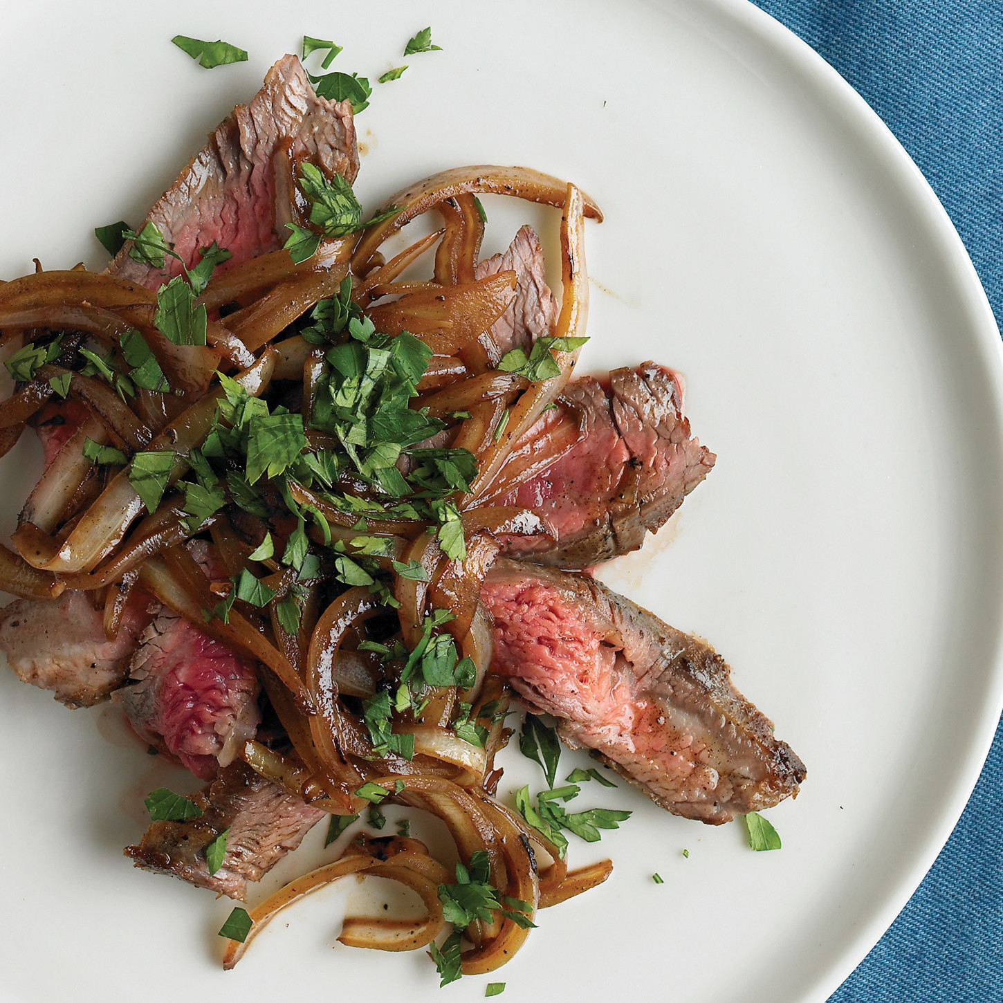 PanSeared Steak with Onion and Worcestershire Recipe & Video Martha