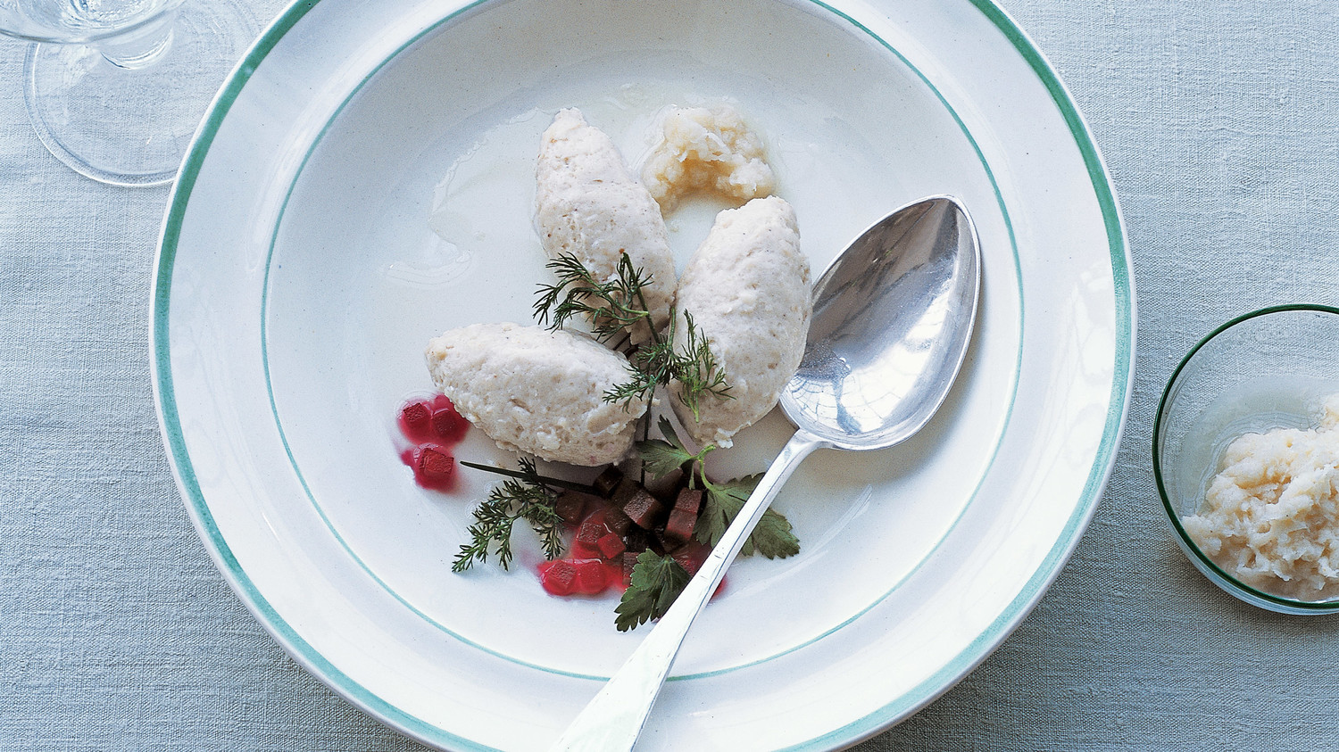 Whitefish Quenelles with Beets, Horseradish, and Fresh Herbs Recipe