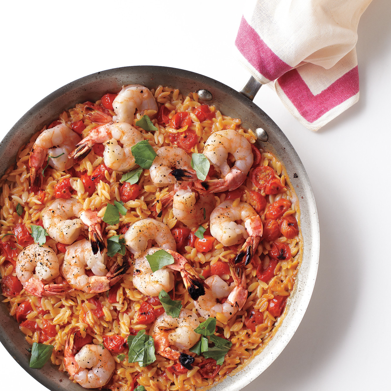 Skillet Shrimp And Orzo