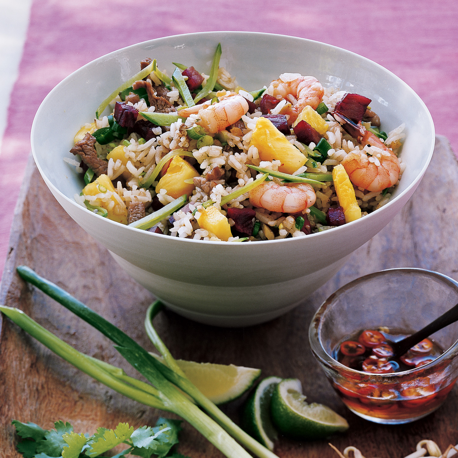 Fried Jasmine Rice with Pineapple, Shrimp, and Pork Recipe | Martha Stewart