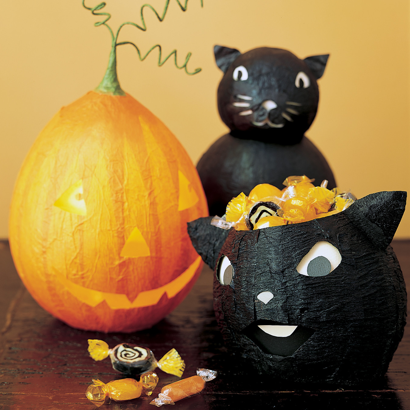 papier mache decorations black cats martha stewart