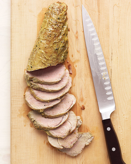 Pork Tenderloin and MustardWine Sauce Recipe Martha Stewart