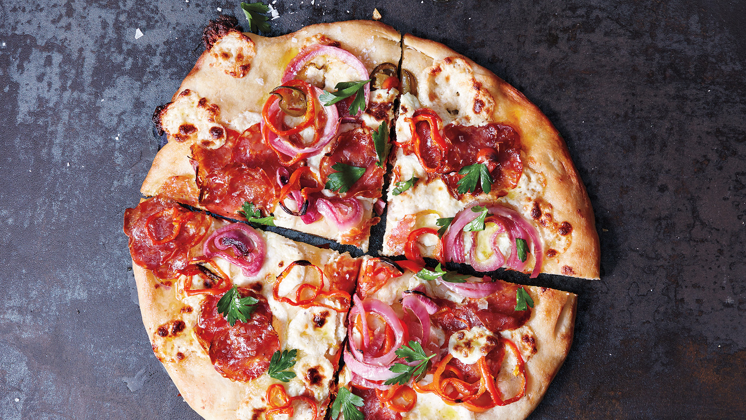White Pizza with Pickled Onions and Peppers Recipe Martha Stewart