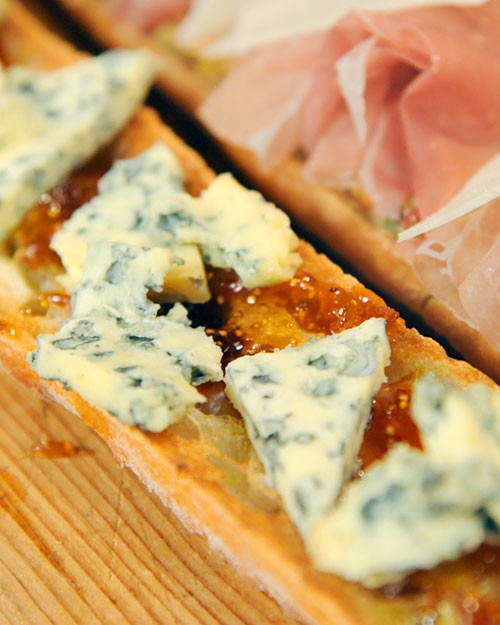 OpenFaced Baguette with Fig Marmalade and Blue Cheese Recipe & Video Martha Stewart
