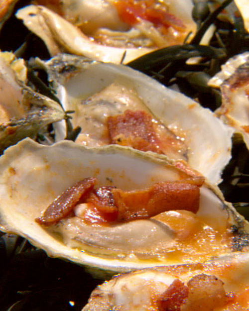Barbecued Oysters with Bacon and Garlic Butter Recipe & Video Martha