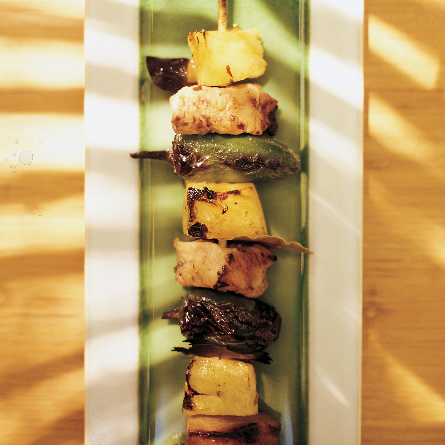 BrineCured Pork Kabobs with Jalapenos and Pineapple