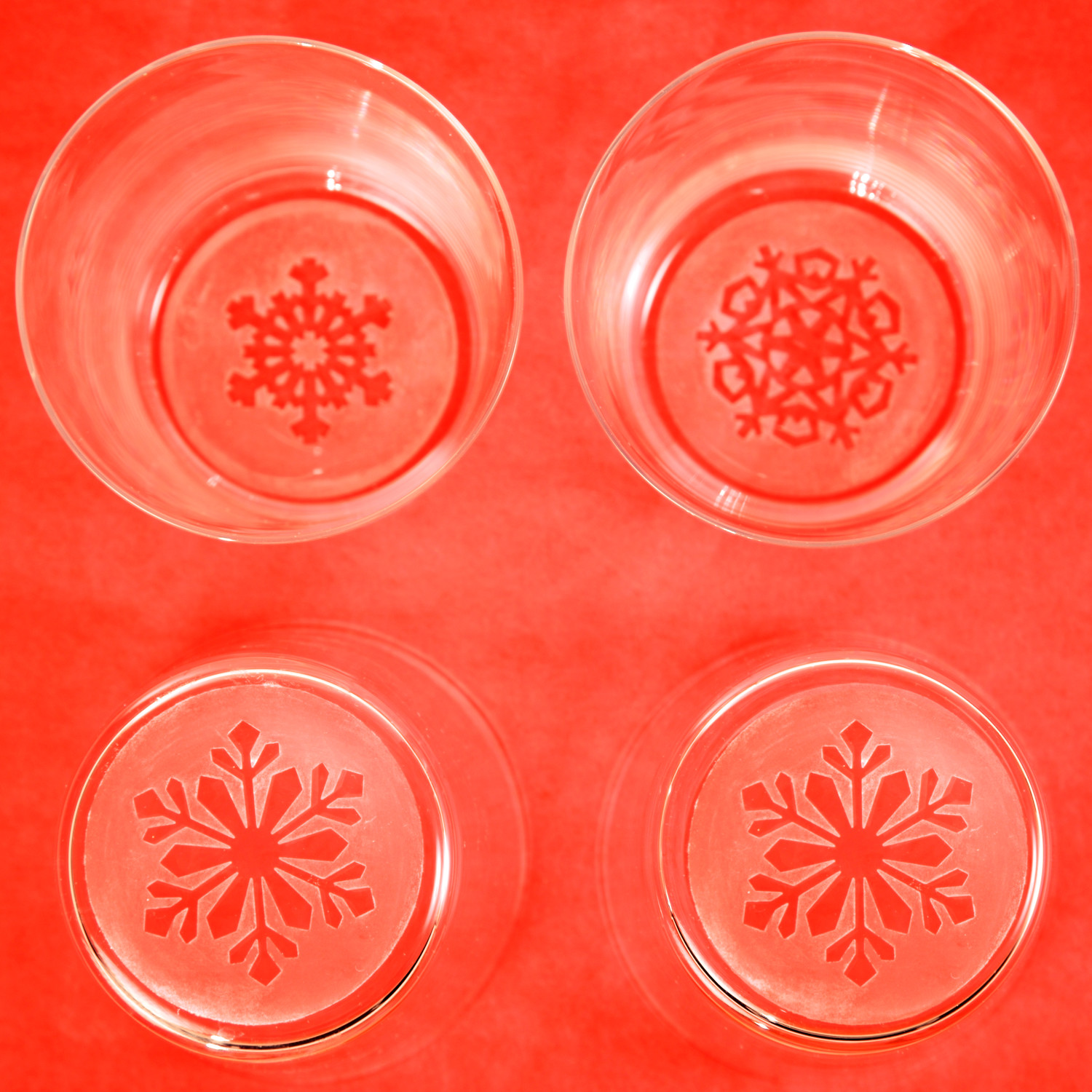 Etched Snowflake Glasses And Video Martha Stewart 9446