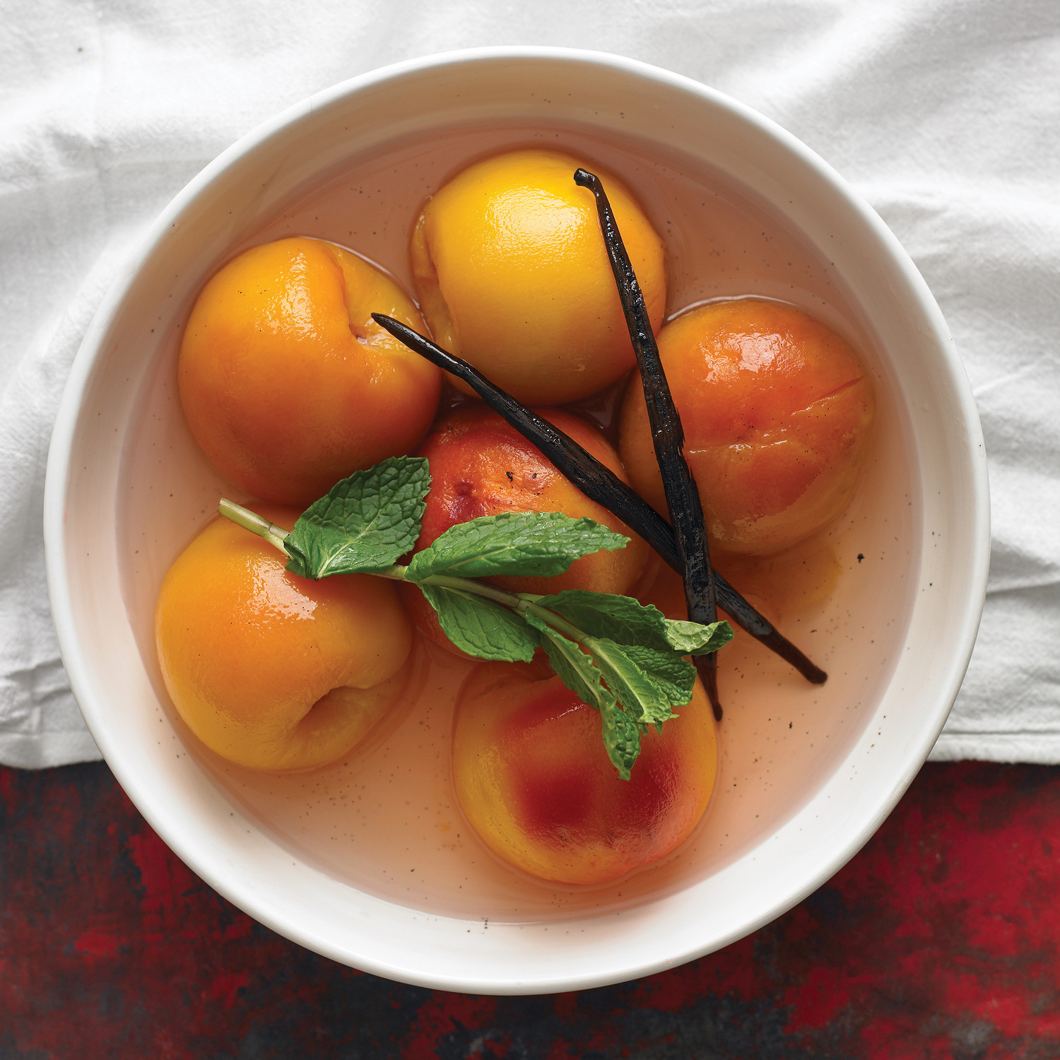 Minted Poached Peaches Recipe Martha Stewart