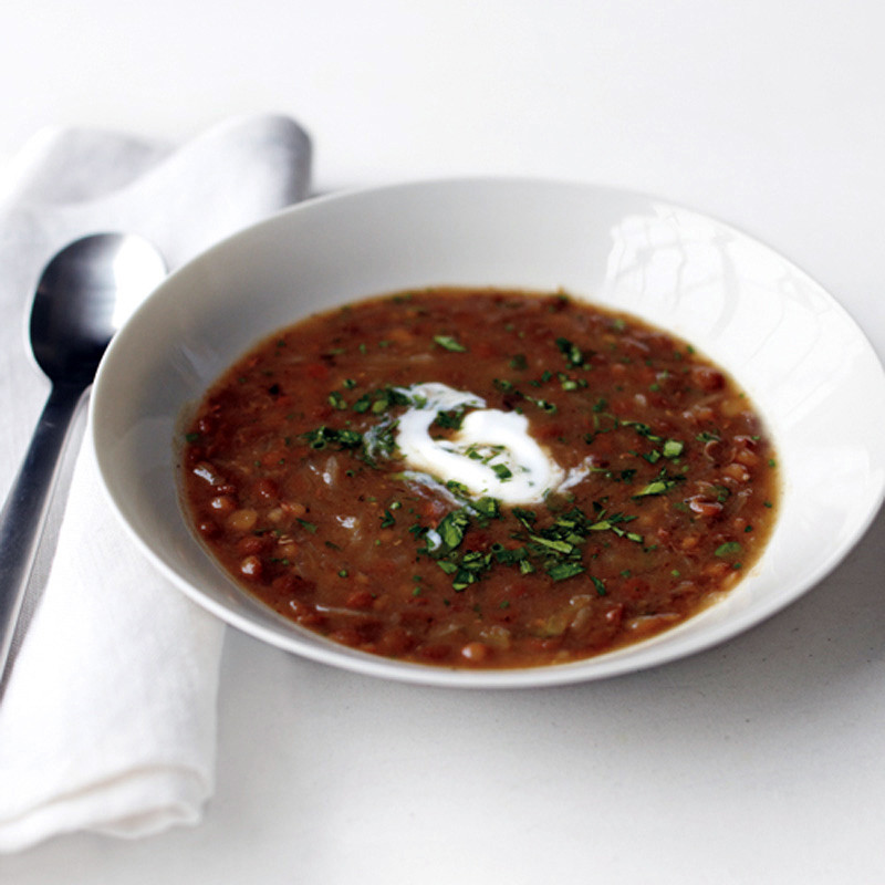 Caramelized Onion and Lentil Soup Recipe | Martha Stewart