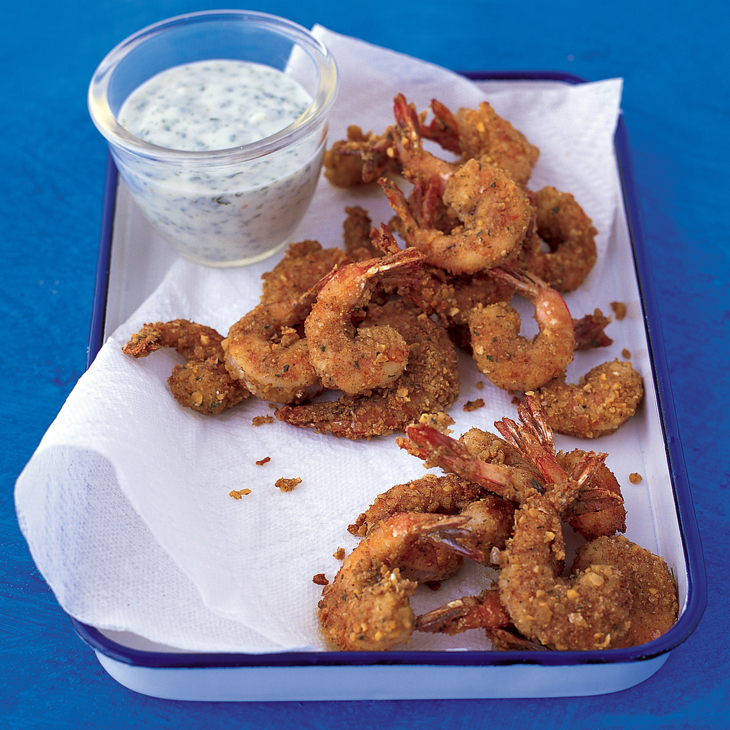 FalafelCoated Shrimp with Yogurt Dipping Sauce Recipe Martha Stewart