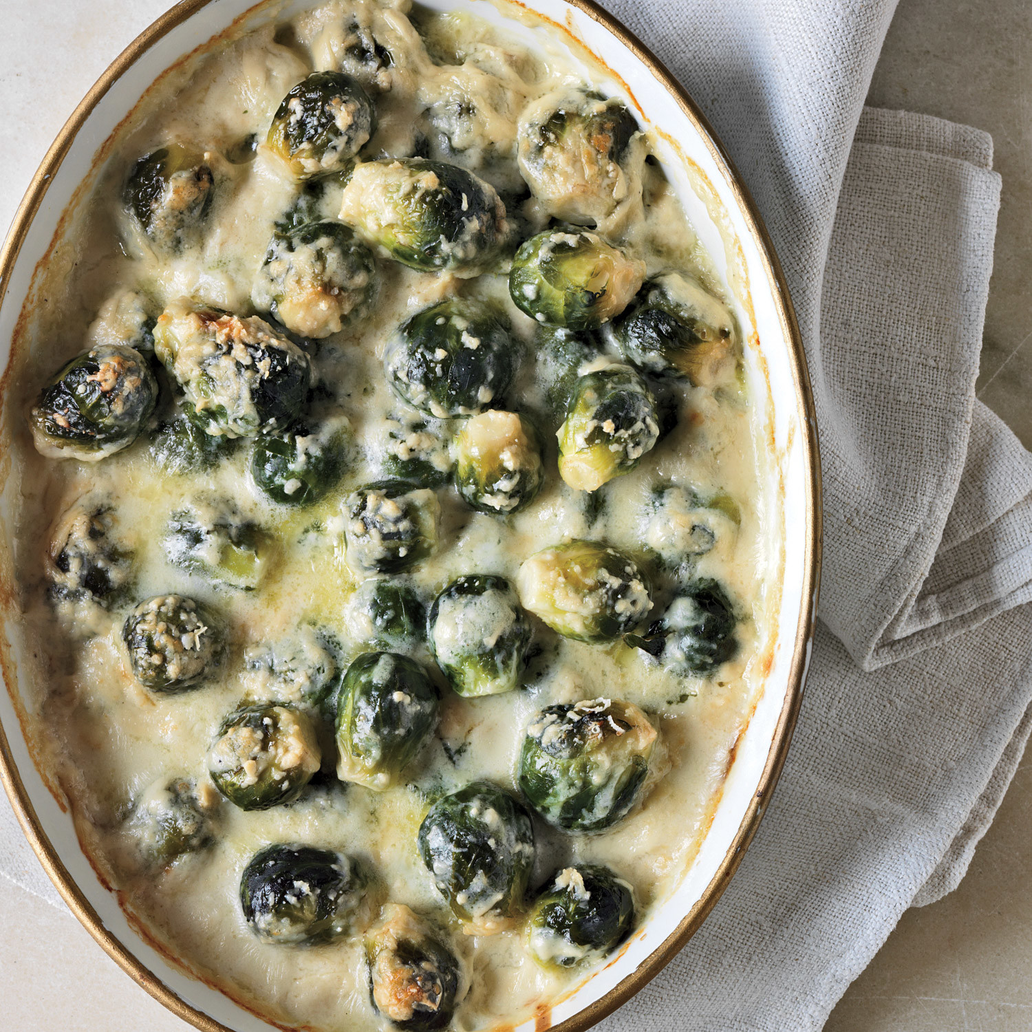 Smoky Brussels Sprouts Gratin