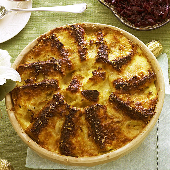 Leek And Gruyere Bread Pudding Recipe | Martha Stewart