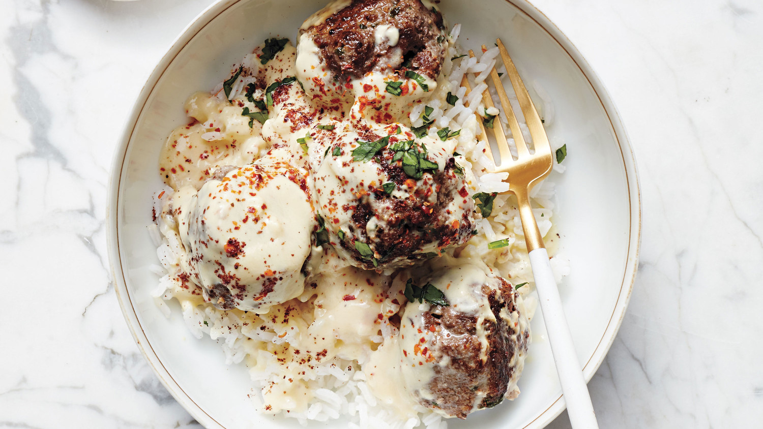 Spiced Meatballs with Yogurt Sauce