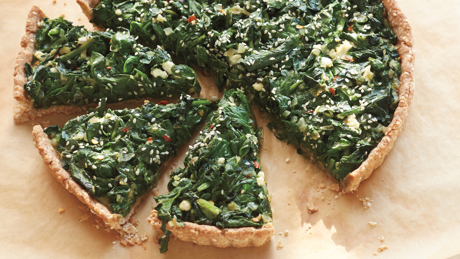 Spinach Tart With Olive Oil Cracker Crust Recipe And Video Martha Stewart 9033