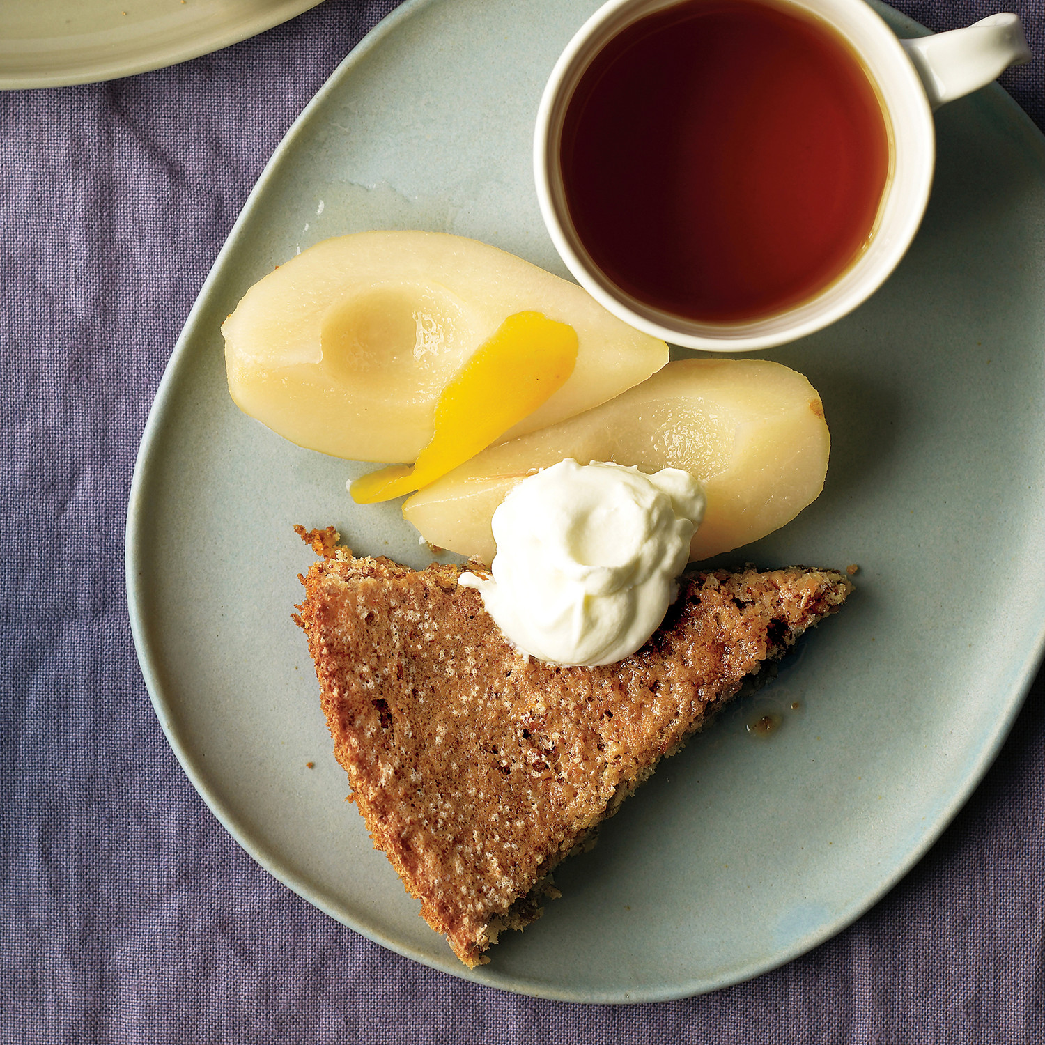 Almond Torte with Pears and Whipped Cream Recipe | Martha Stewart