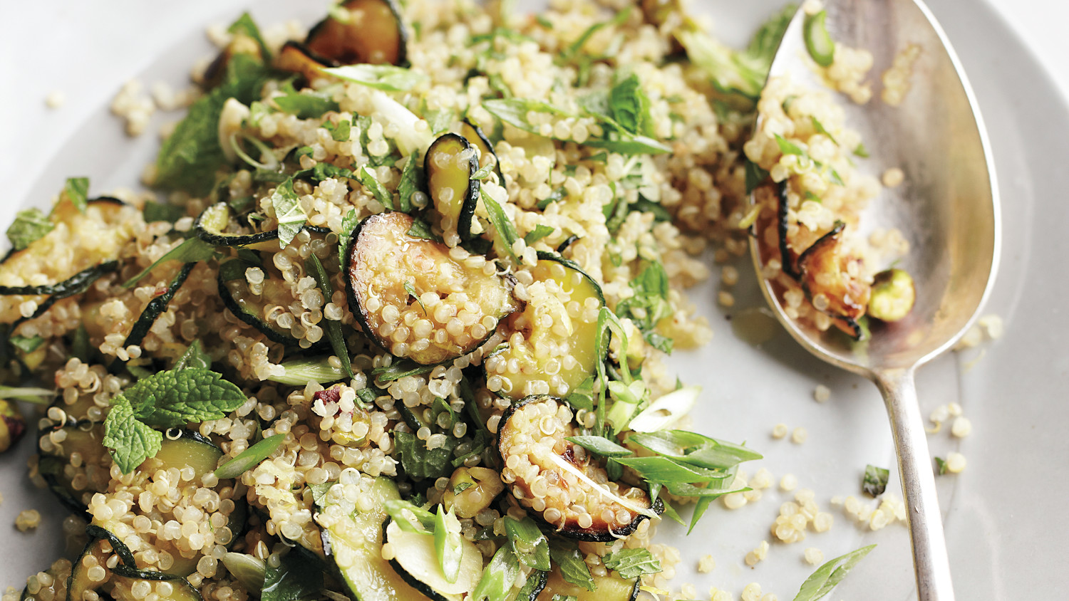 Quinoa Salad with Zucchini, Mint, and Pistachios Recipe Martha Stewart