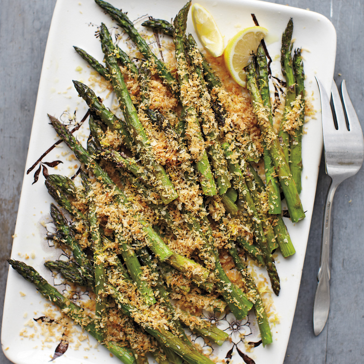 Roasted Asparagus With Lemony Breadcrumbs