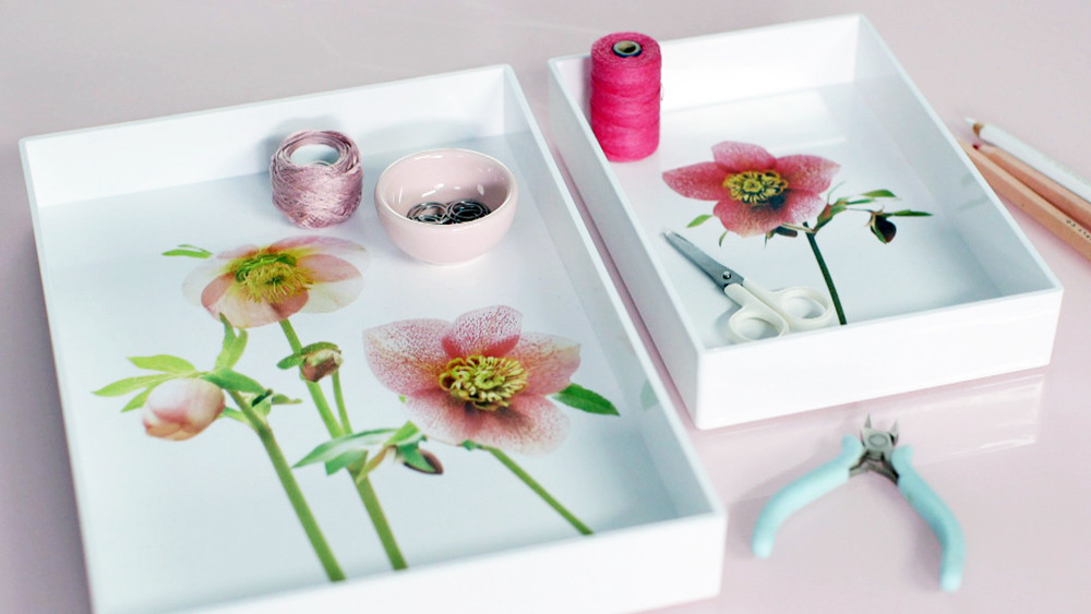 Video Spring Flowers Decoupage Trays Martha Stewart