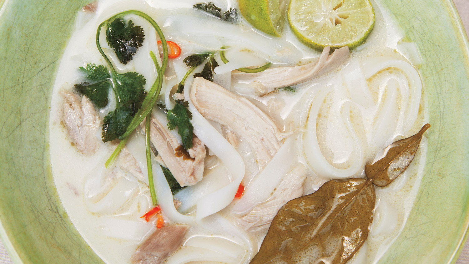 CoconutLime Soup with Chicken and Rice Noodles Recipe Martha Stewart