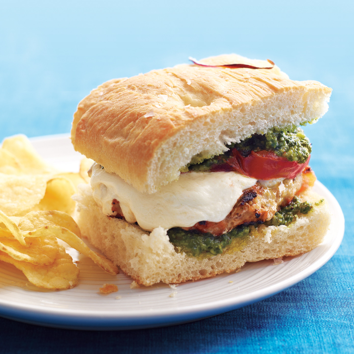 Pesto Chicken Burgers