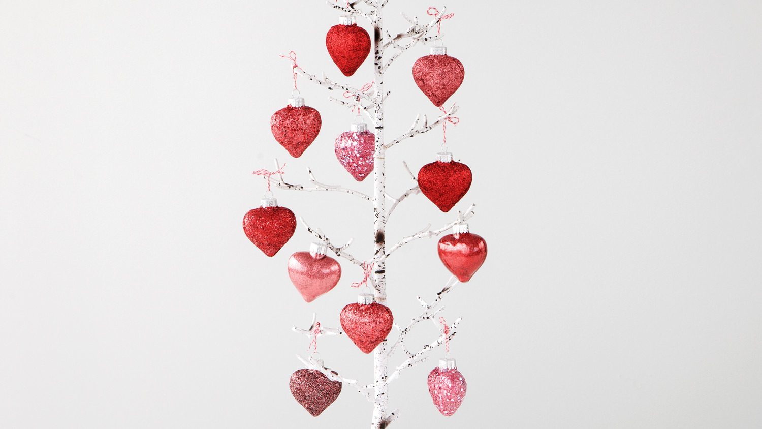 Glittering Heart Ornaments Martha Stewart
