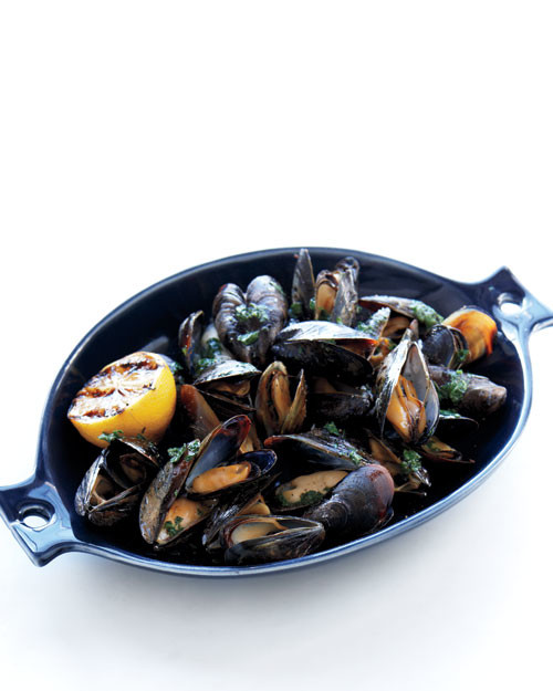 Grilled Mussels with Herb Butter Recipe Martha Stewart