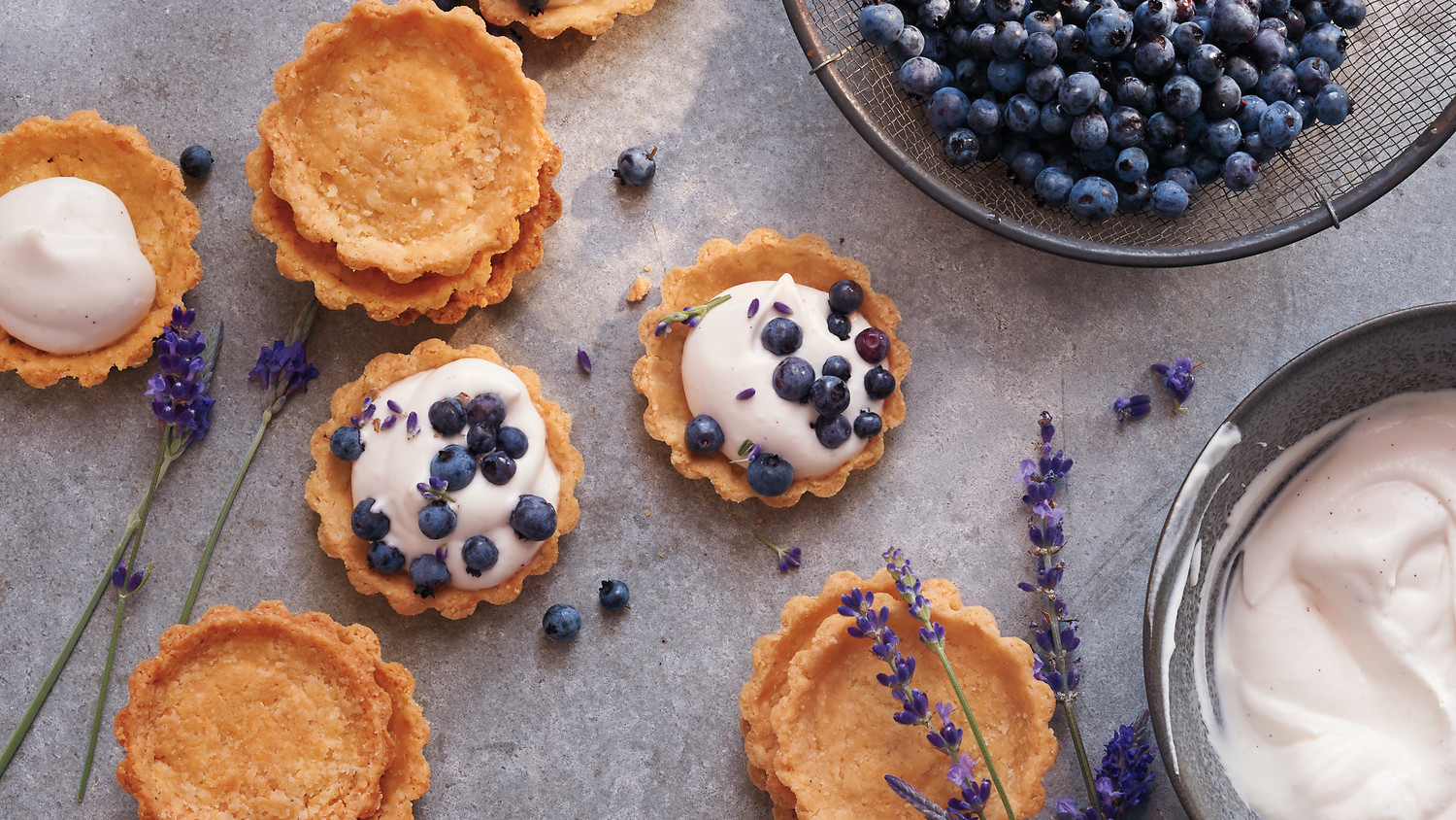 mini blueberry lavender cornmeal cream tarts recipe martha stewart american kitchen ideas
