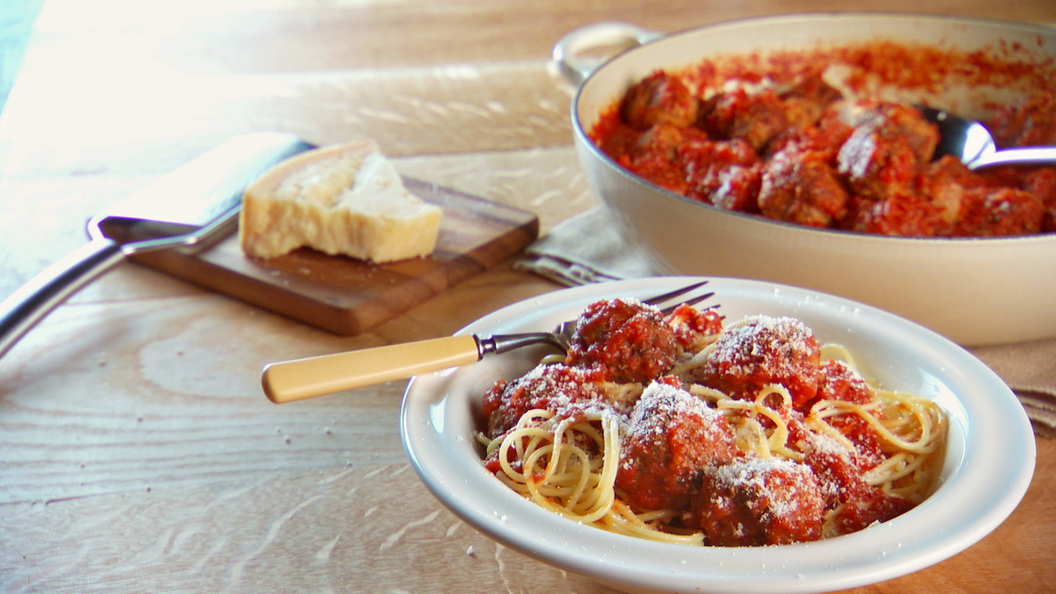 Meatballs and Tomato Sauce Recipe & Video | Martha Stewart