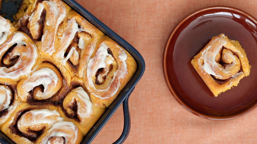 Video Pumpkin Cinnamon Rolls Like No Other Martha Stewart