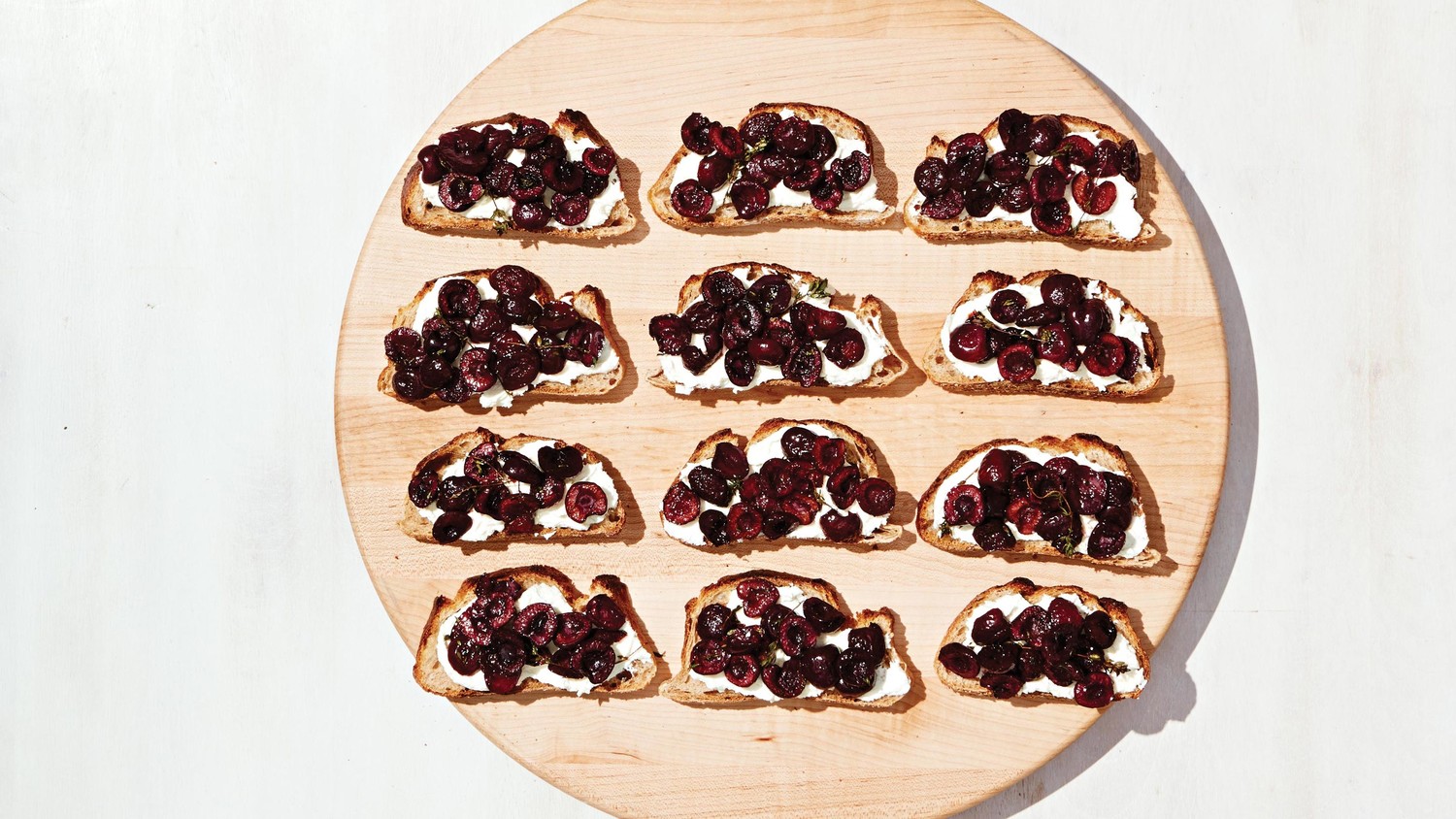 Cherry and Goat Cheese Bruschetta