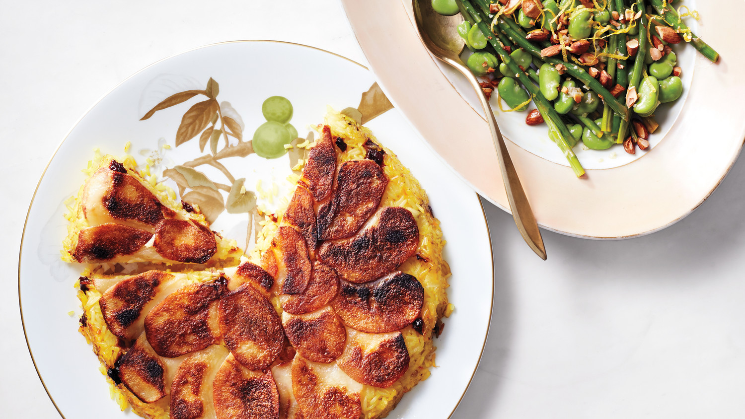 SaffronRice and Potato Skillet Cake Recipe Martha Stewart