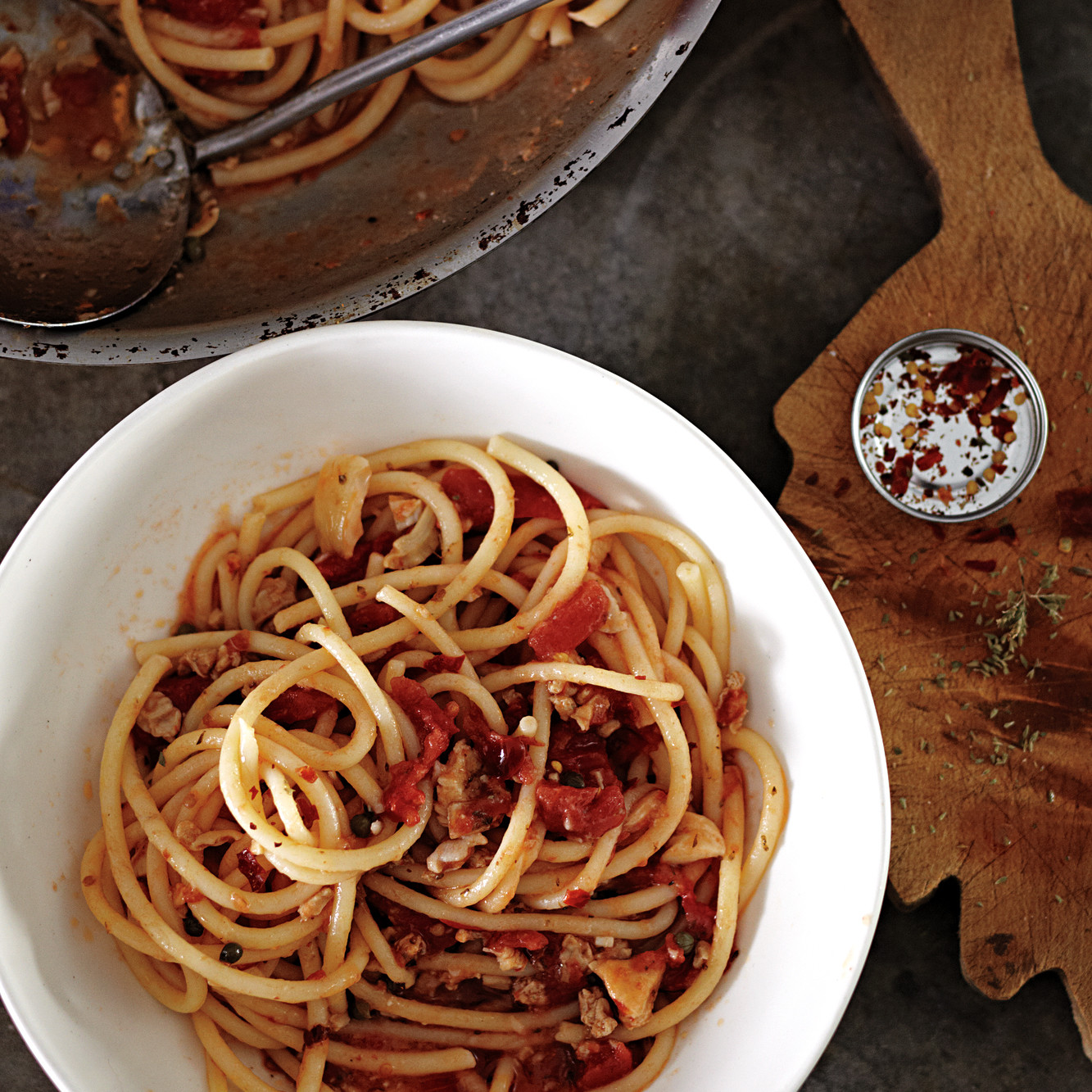 Bucatini with Red Clam Sauce and Hot Pepper Recipe & Video Martha Stewart