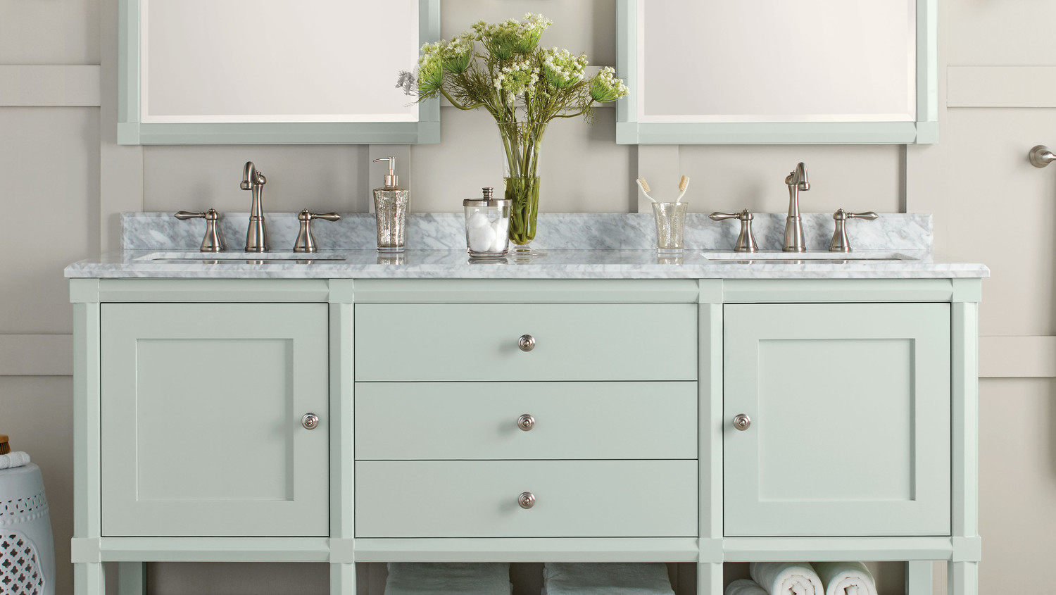 Martha Stewart Marble Top Bathroom Vanity