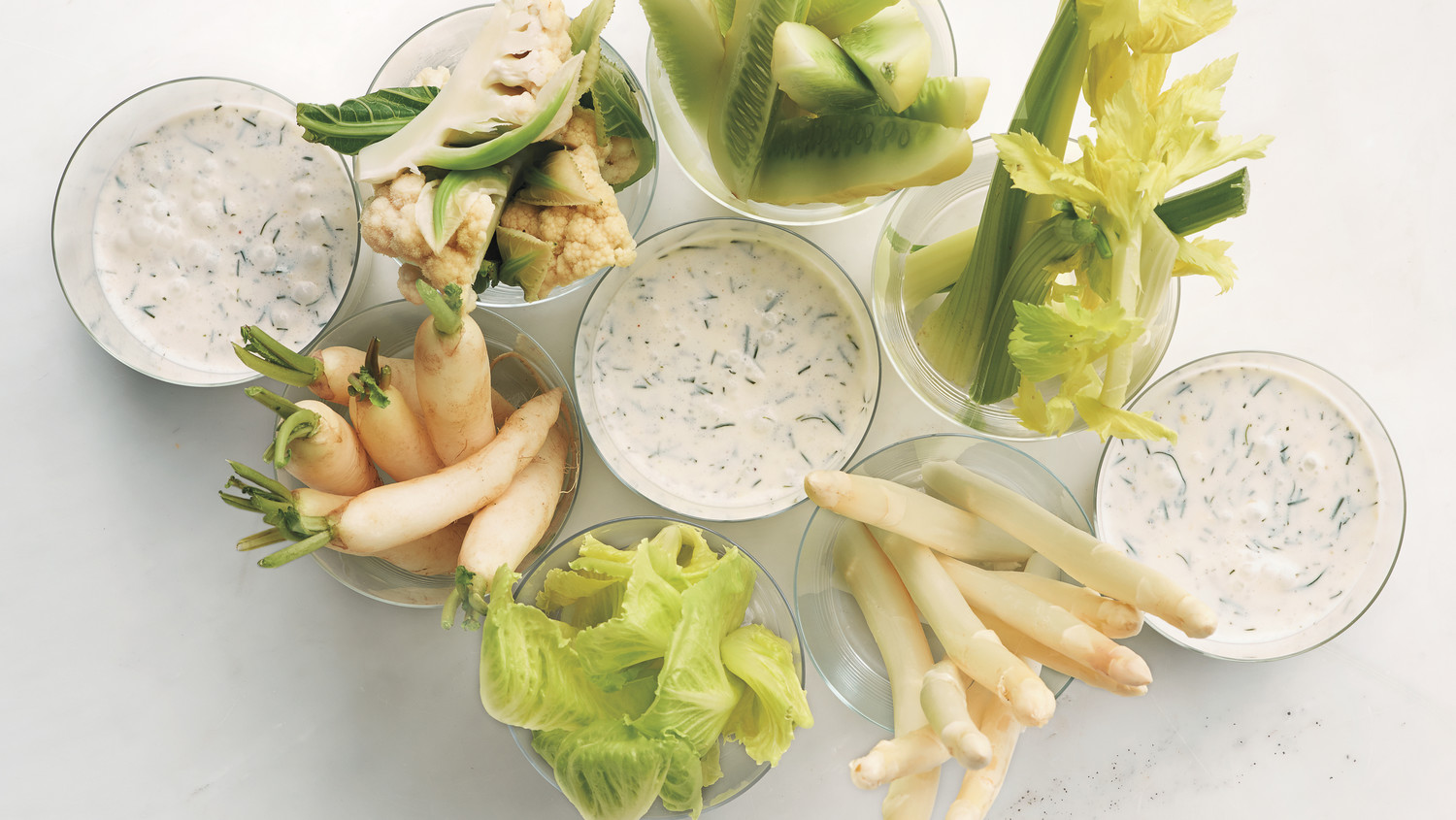 White Crudites With Buttermilk Dip