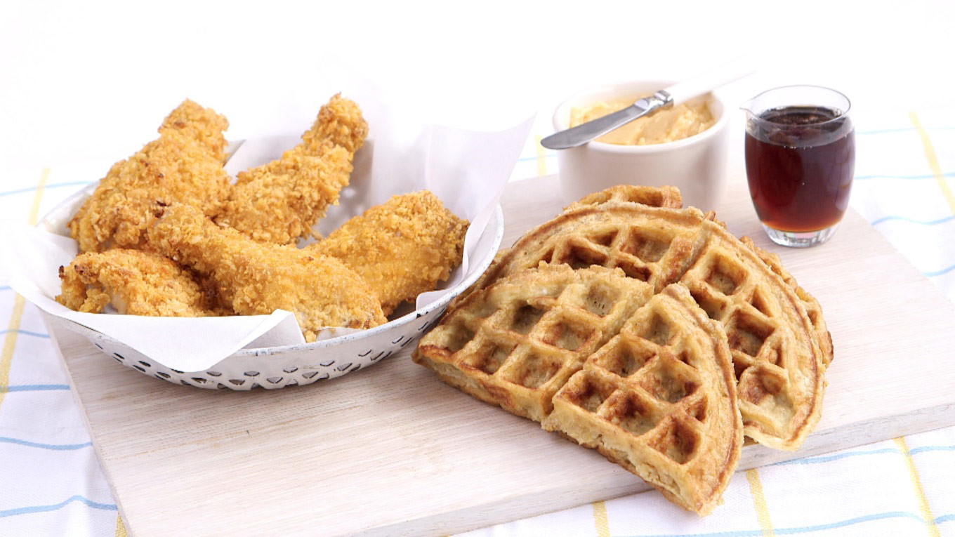 Video OvenFried Chicken and Buttermilk Oat Waffles Martha Stewart
