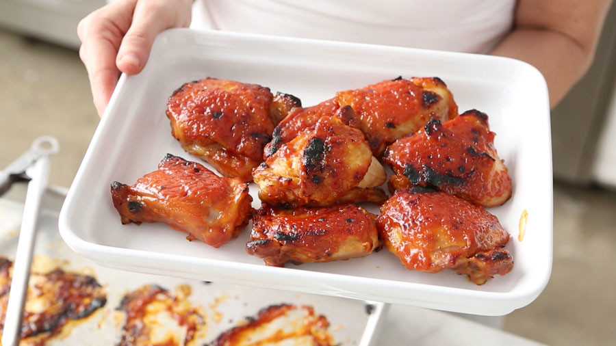 Video Crispy, Sticky, Glazed, and Braised Chicken Thighs Martha Stewart