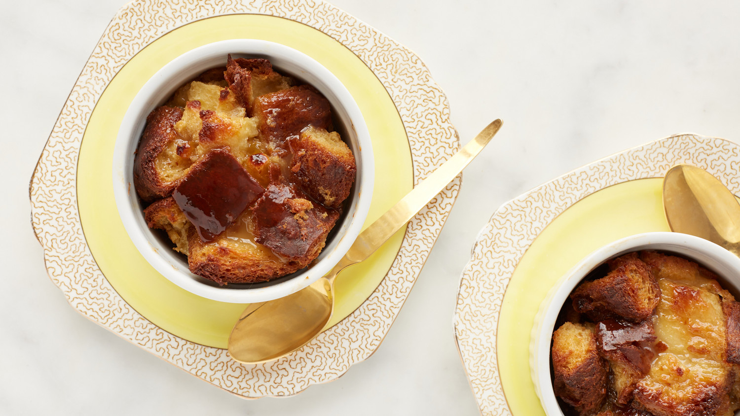 Mini Bourbon Bread Puddings