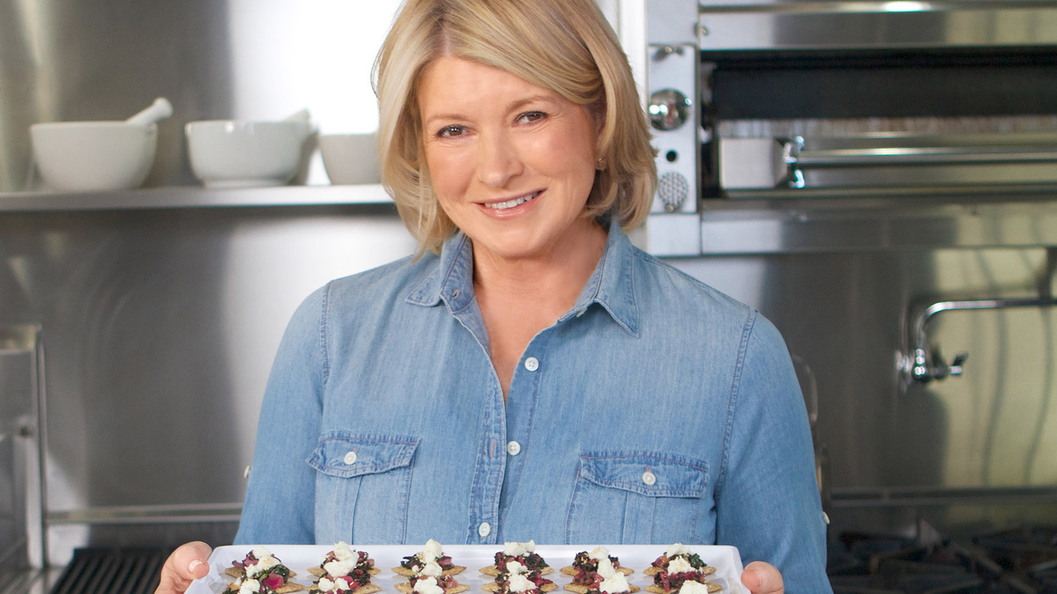 Video Martha Stewart's Swiss Chard and Feta Cheese Triscuit Martha